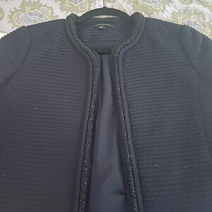 Ann Taylor Midnight Blue Textured Blazer